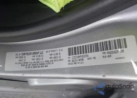 2015 Chrysler 200 Limited from USA, damaged, VIN 1C3CCCAB4FN533703